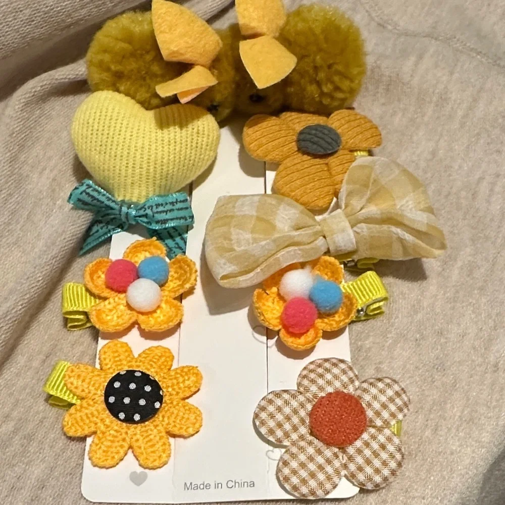 Cute Rabbit Hair Clips Kids Rabbit Hairpins Lovely Barrettes For Girls-set of 9